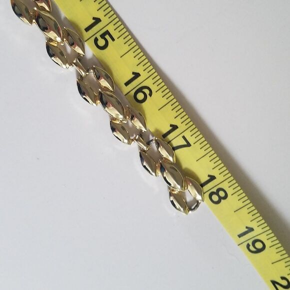 Gold Tone Chain Statement Necklace - Picture 3 of 5